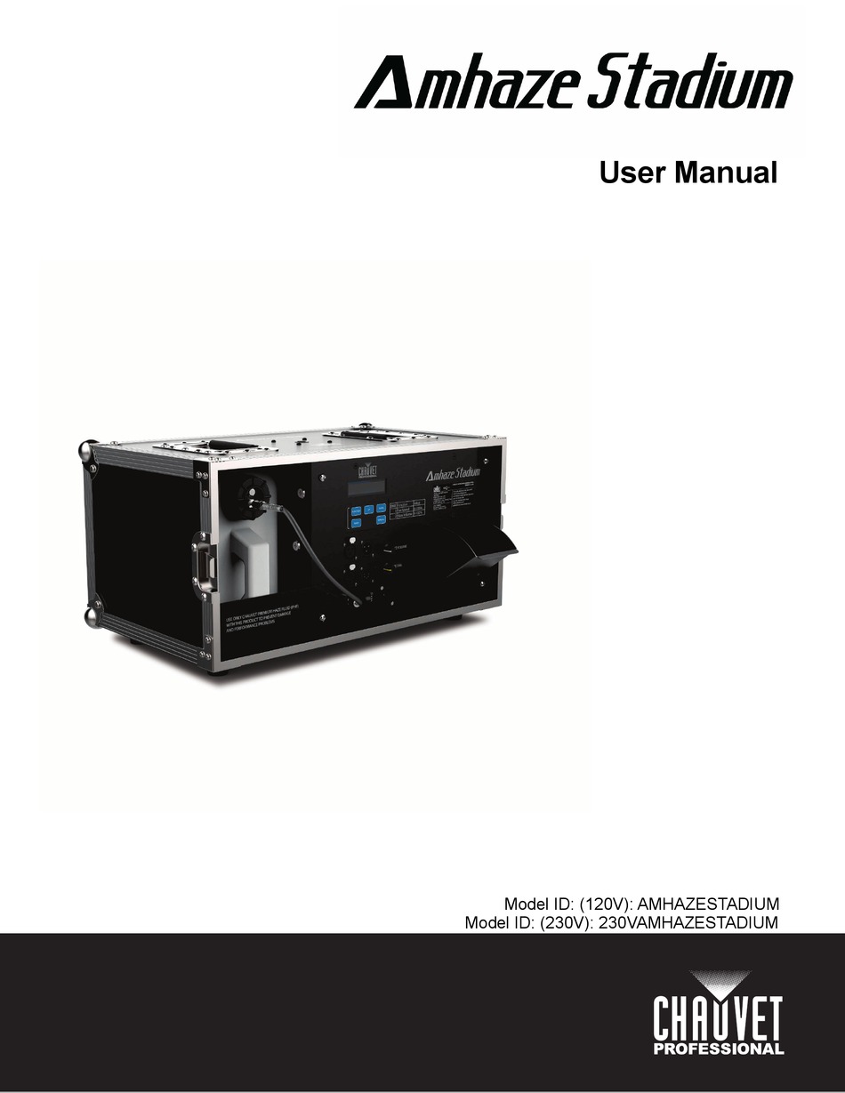 CHAUVET PROFESSIONAL AMHAZE STADIUM USER MANUAL Pdf Download ManualsLib