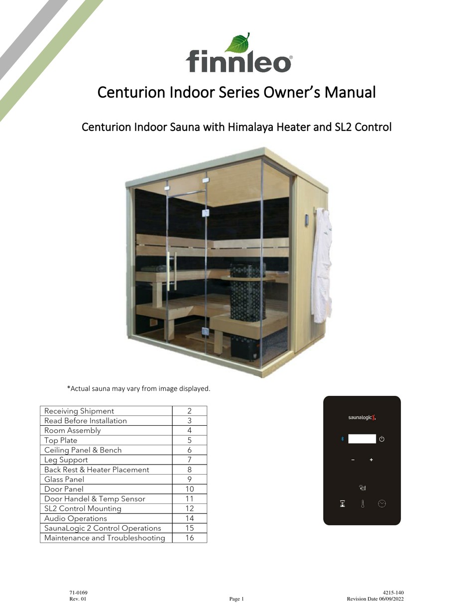 FINNLEO CENTURION INDOOR SERIES OWNER'S MANUAL Pdf Download ManualsLib