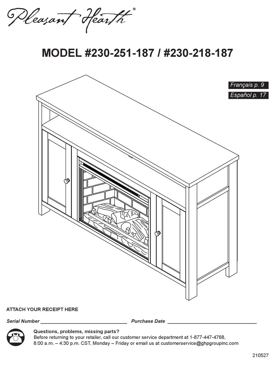 PLEASANT HEARTH WYNFORD 230251187 MANUAL Pdf Download ManualsLib