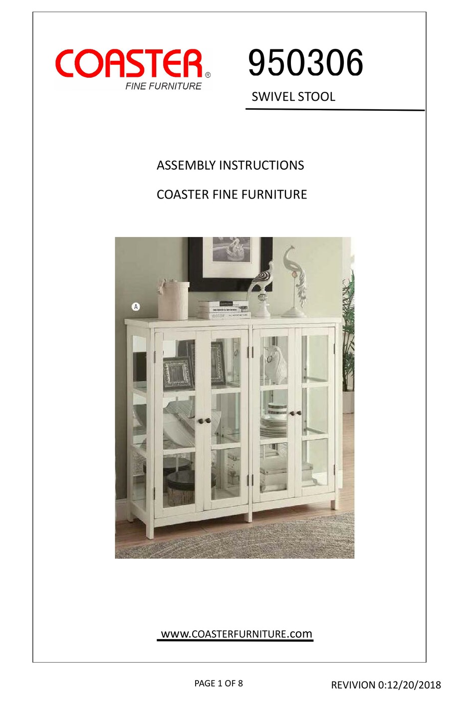 COASTER 950306 ASSEMBLY INSTRUCTIONS MANUAL Pdf Download ManualsLib