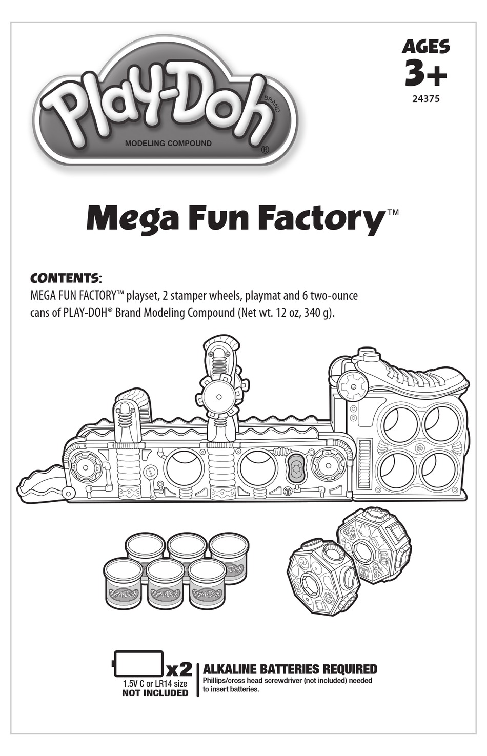 HASBRO PLAYDOH MEGA FUN FACTORY 24375 QUICK START MANUAL Pdf Download