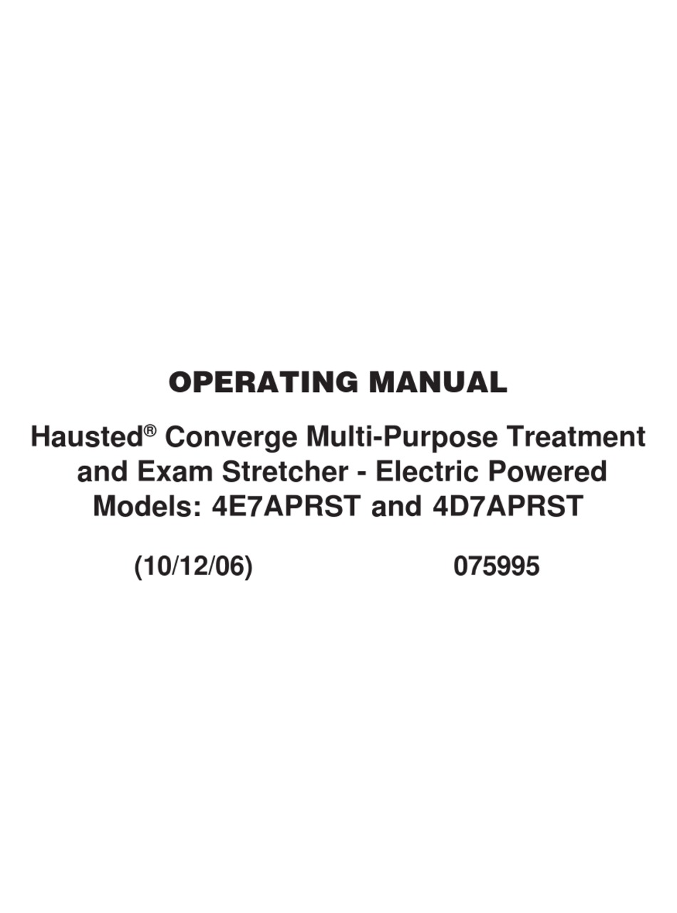 STERIS HAUSTED 4E7APRST OPERATING MANUAL Pdf Download | ManualsLib