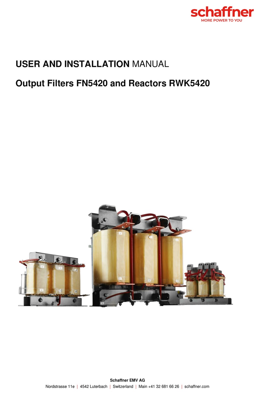 SCHAFFNER FN5420 USER AND INSTALLATION MANUAL Pdf Download | ManualsLib