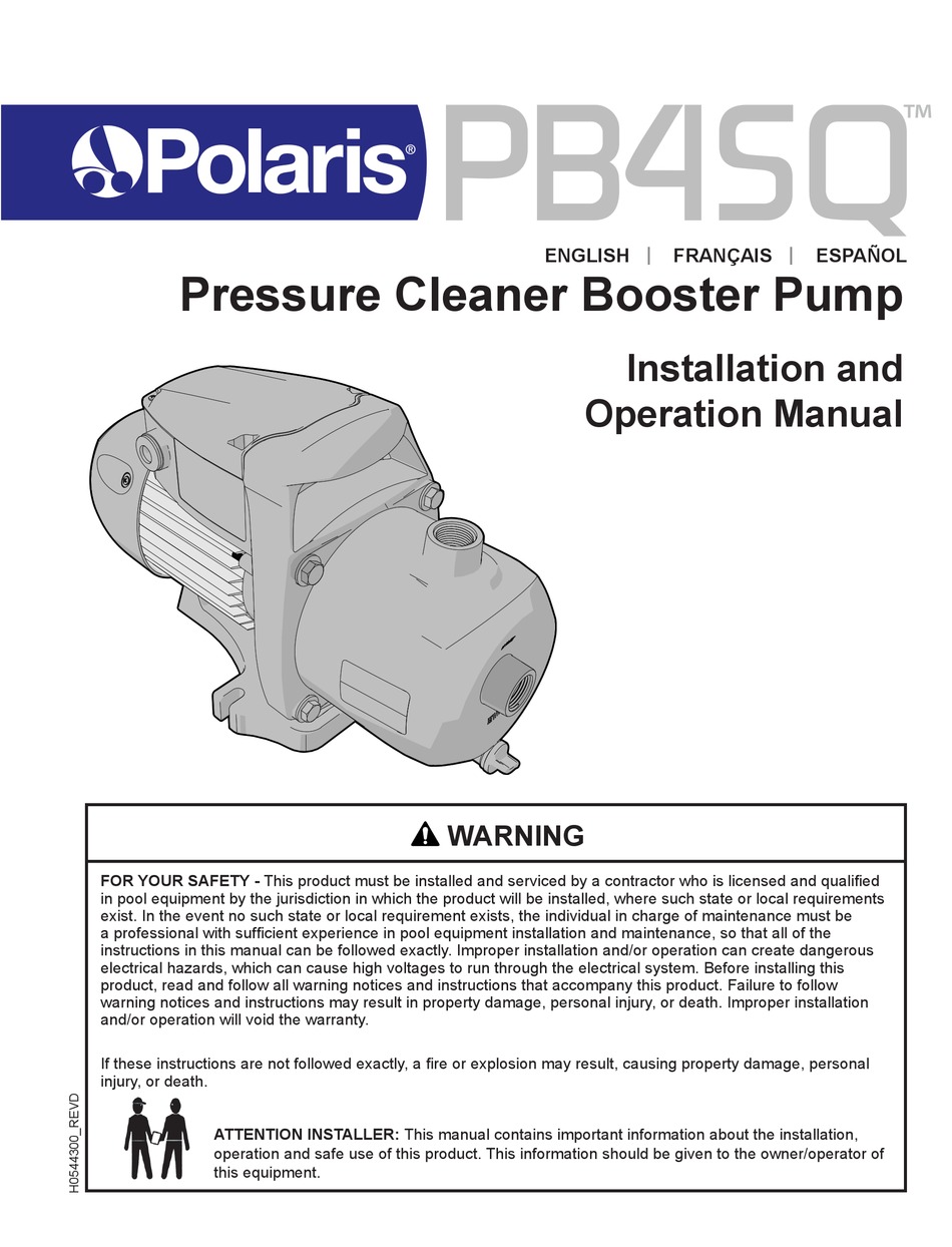POLARIS PB4SQ INSTALLATION AND OPERATION MANUAL Pdf Download ManualsLib