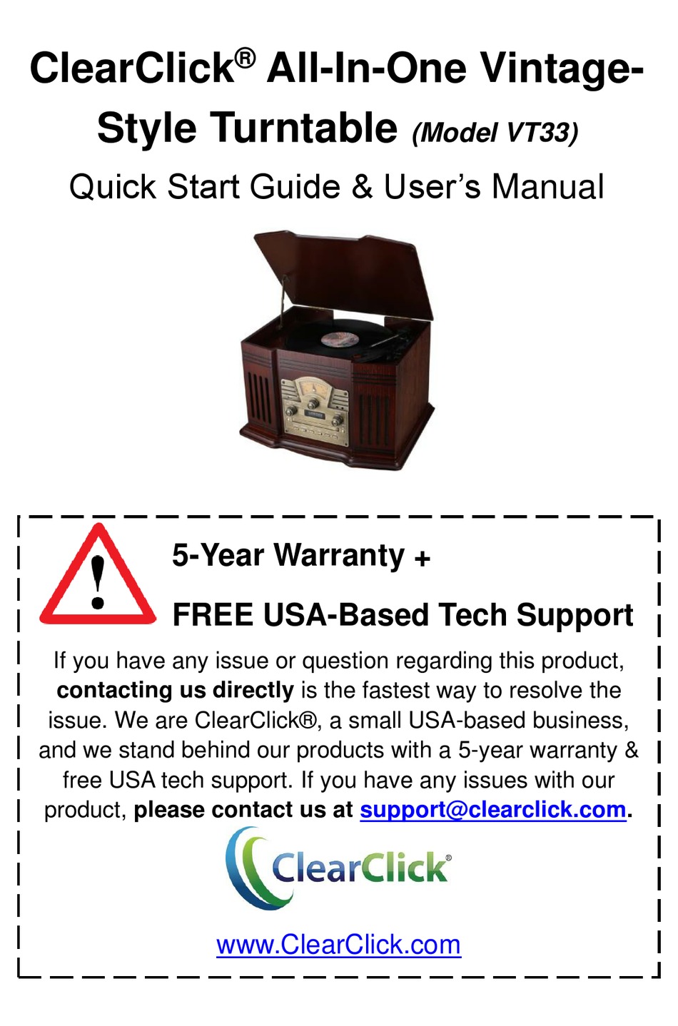 clearclick-vt33-quick-start-manual-user-manual-pdf-download-manualslib