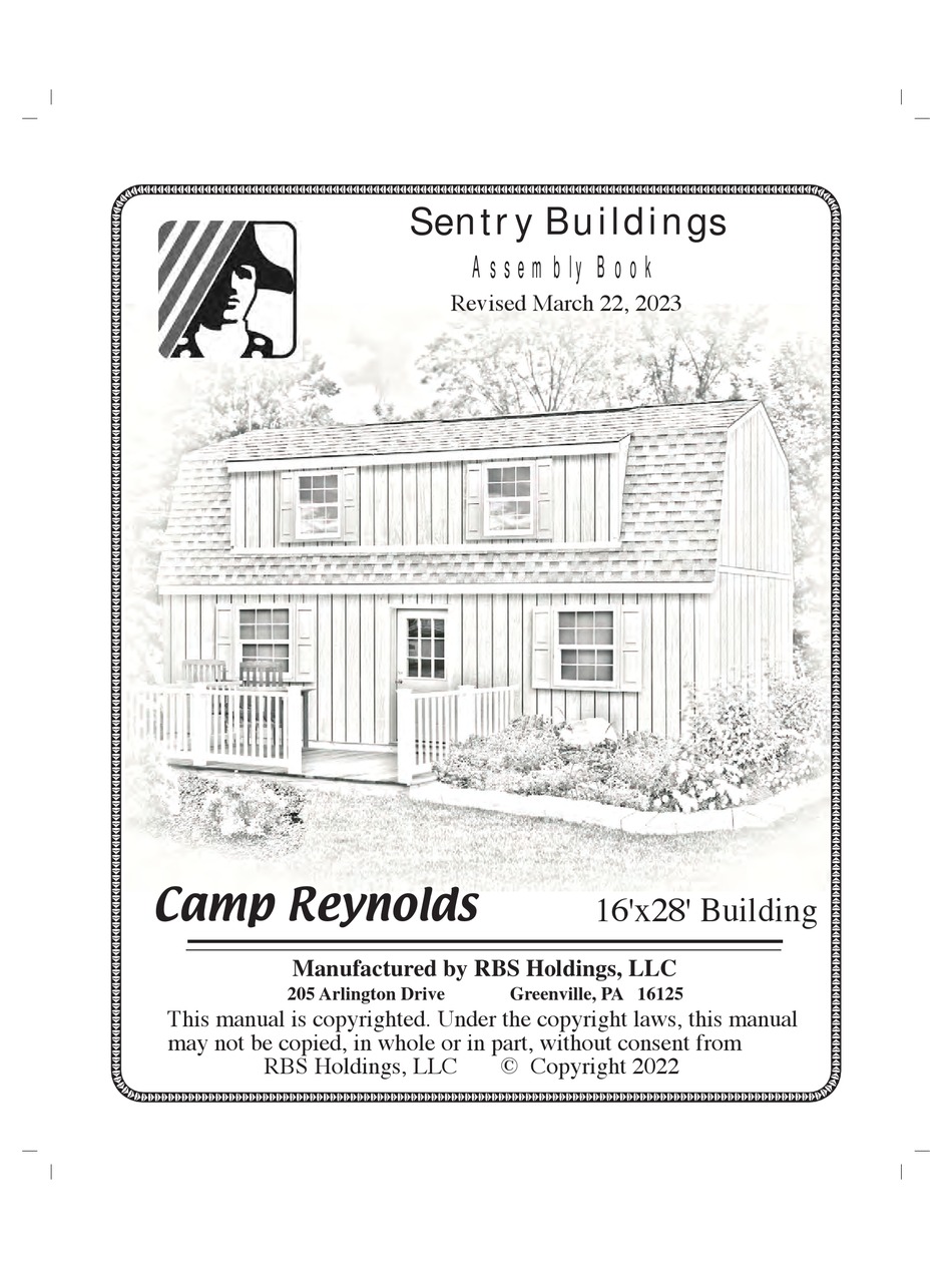 SENTRY BUILDINGS CAMP REYNOLDS ASSEMBLY BOOK Pdf Download ManualsLib