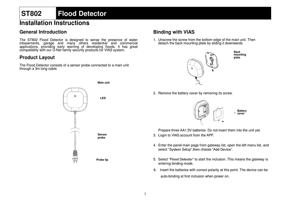 EVERSPRING ST802 INSTALLATION INSTRUCTIONS Pdf Download ManualsLib