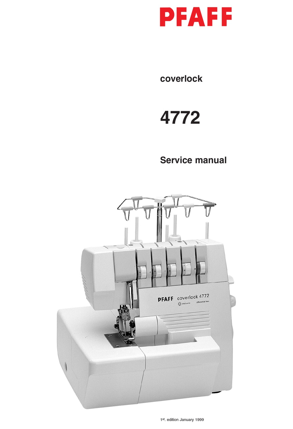 PFAFF COVERLOCK 4772 SERVICE MANUAL Pdf Download ManualsLib
