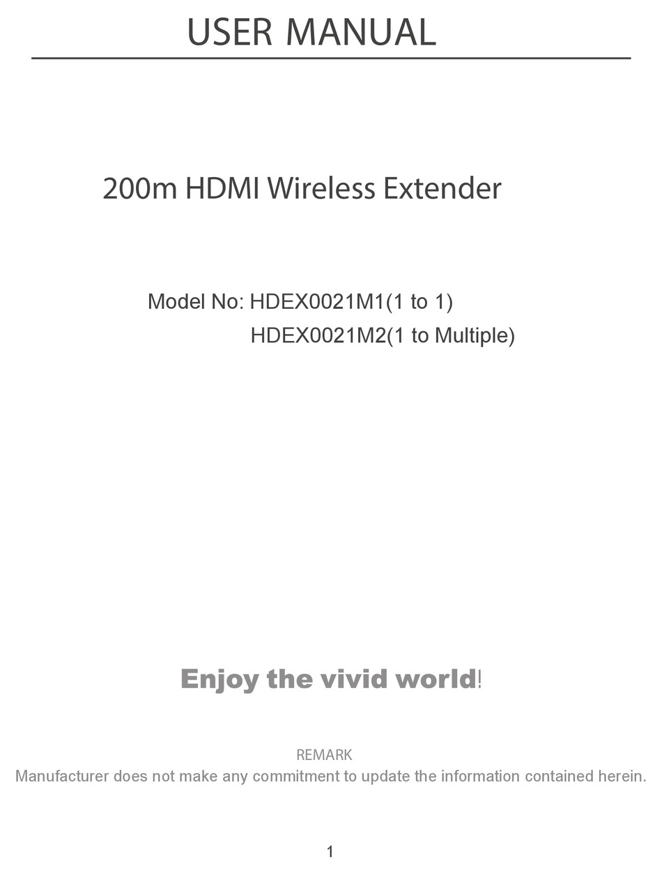 AUS ELECTRONICS DIRECT HDEX0021M1 USER MANUAL Pdf Download ManualsLib