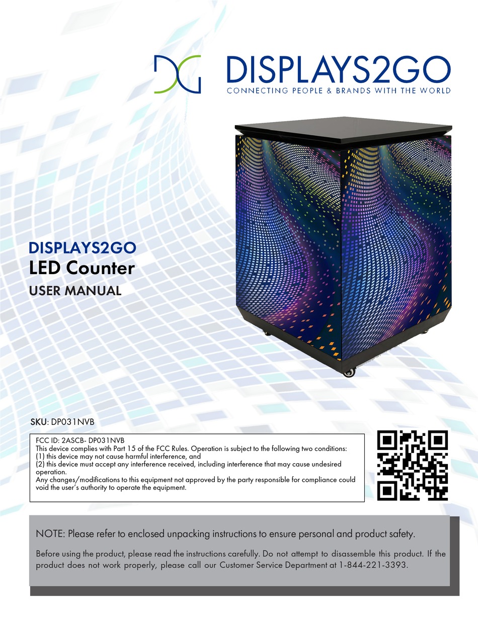 DISPLAYS2GO DP031NVB USER MANUAL Pdf Download ManualsLib