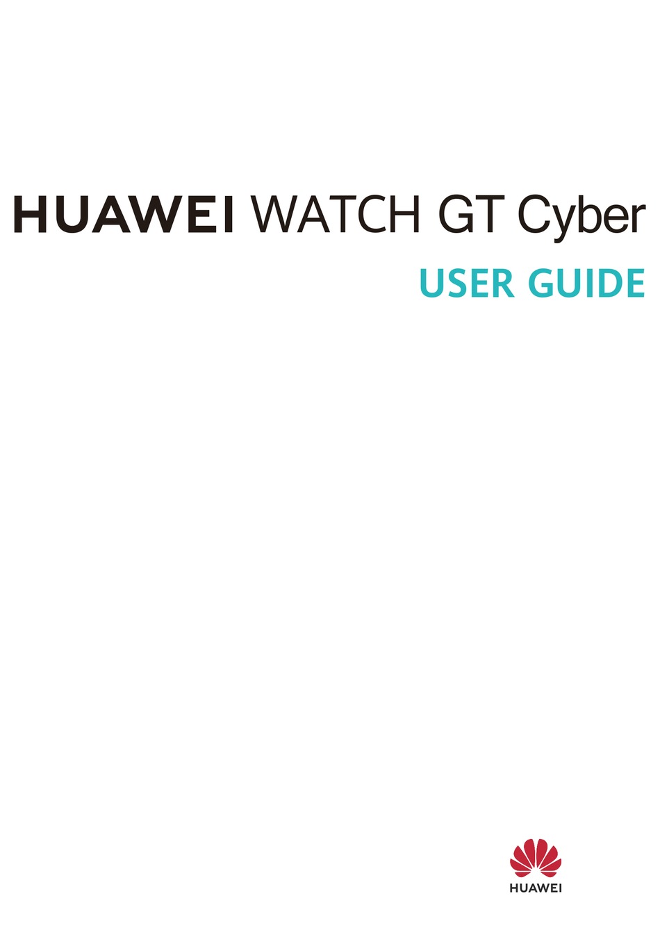 HUAWEI WATCH GT CYBER USER MANUAL Pdf Download ManualsLib