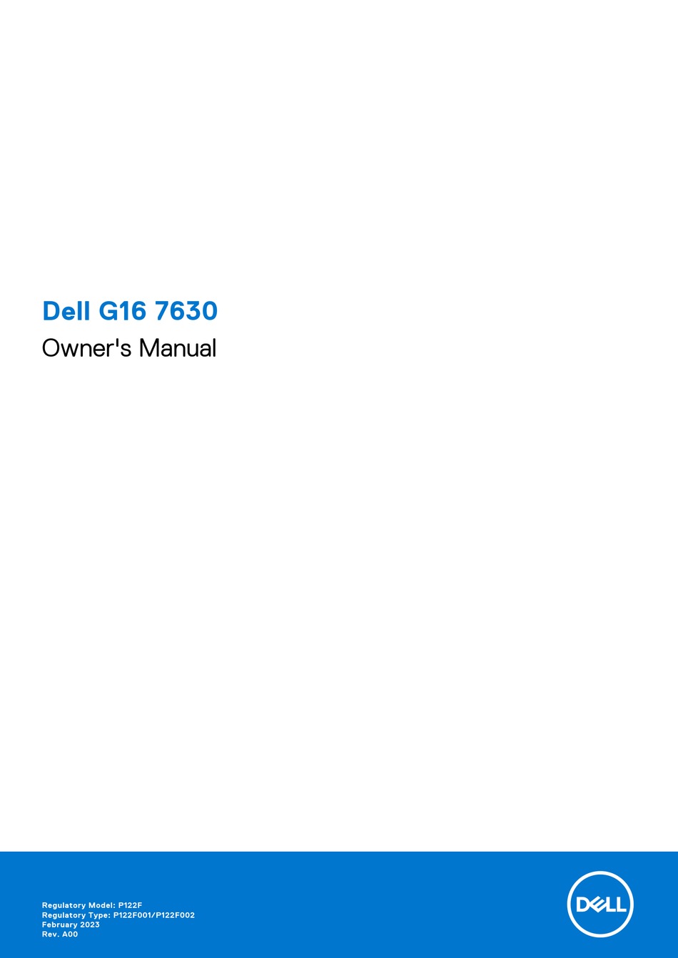 DELL G16 7630 OWNER