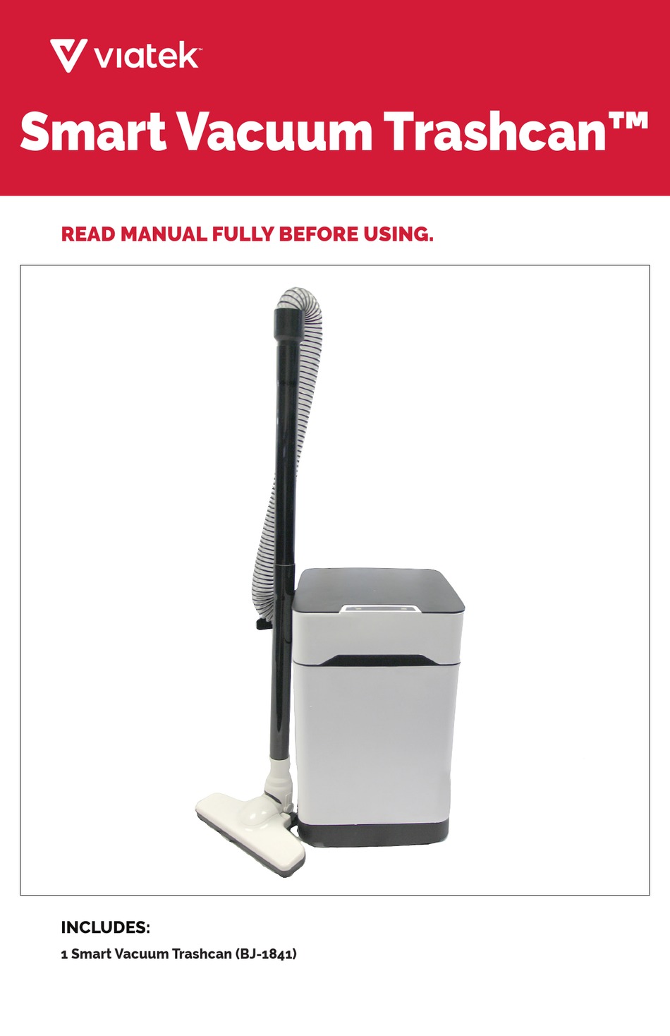 VIATEK SMART VACUUM TRASHCAN BJ1841 MANUAL Pdf Download ManualsLib