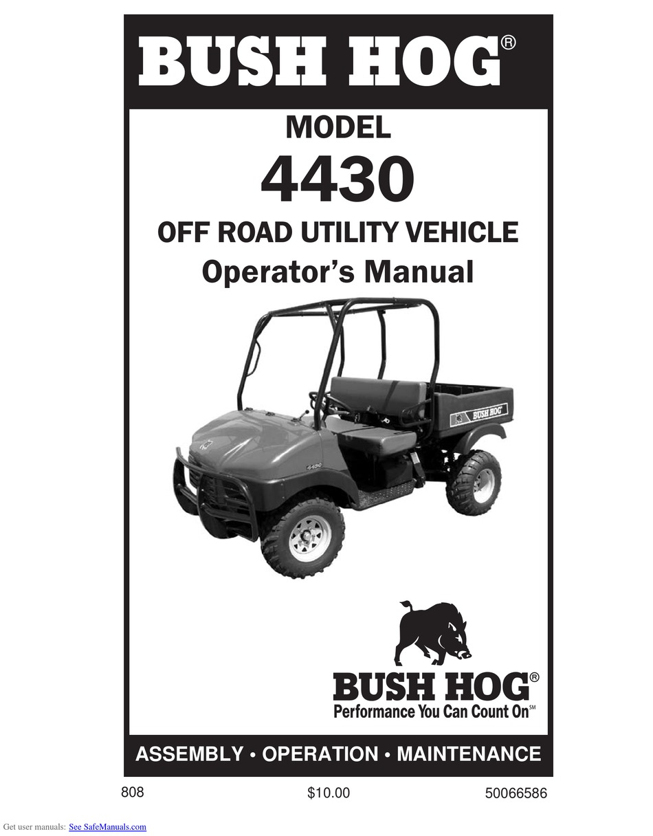 BUSH HOG 4430 OPERATOR