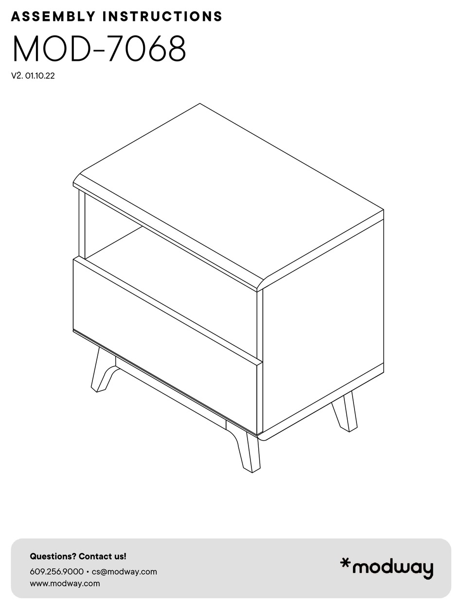 MODWAY ENVISION MOD7068 ASSEMBLY INSTRUCTIONS MANUAL Pdf Download