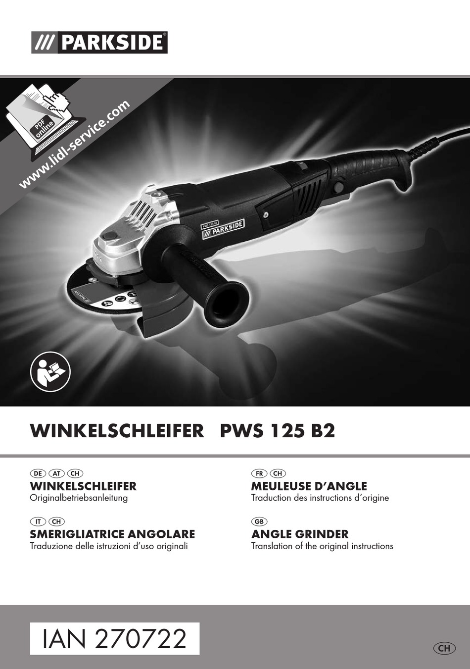 PARKSIDE PWS 125 B2 TRANSLATION OF THE ORIGINAL INSTRUCTIONS Pdf ...