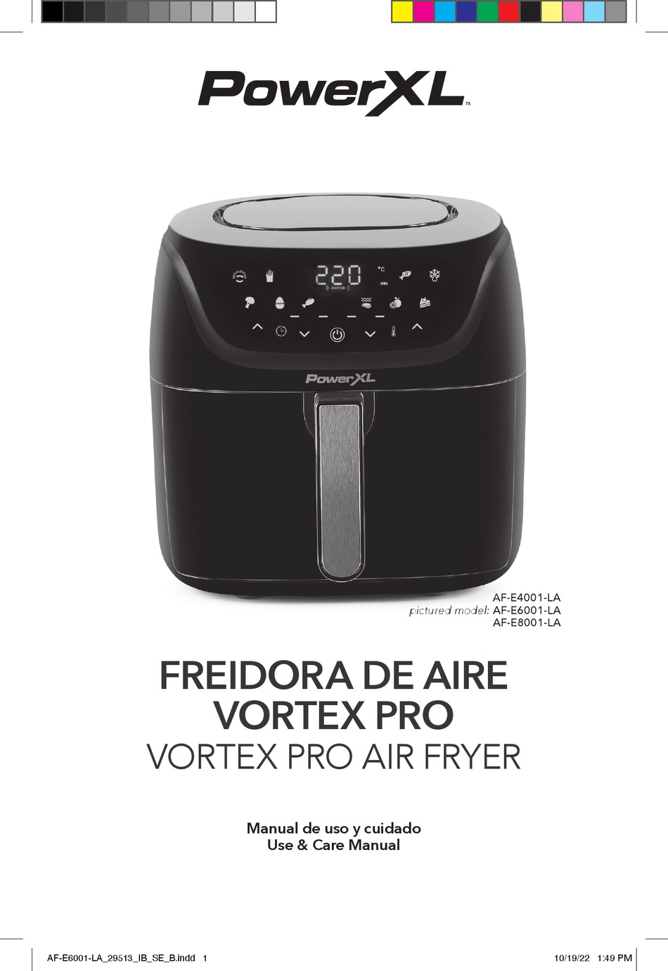 User manual PowerXL Vortex Air Fryer Pro Plus CM-006 (English - 20 pages)