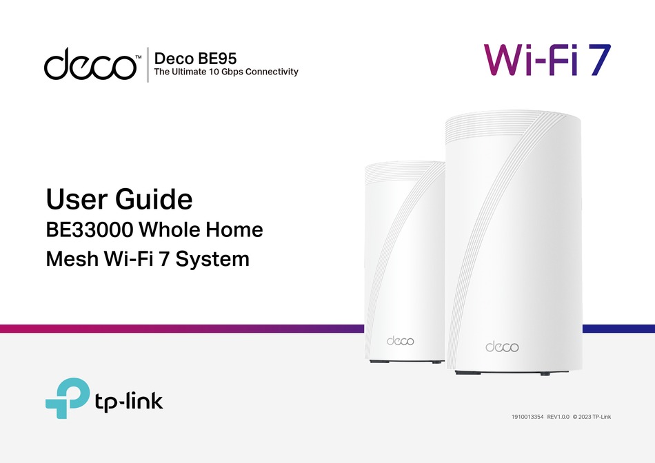 TPLINK DECO BE95 USER MANUAL Pdf Download ManualsLib
