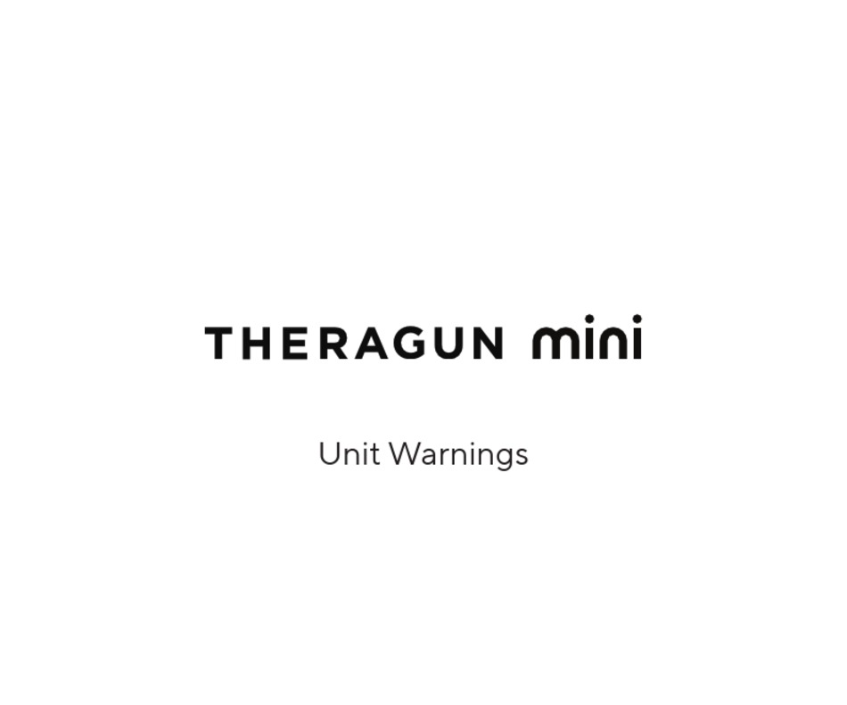 THERABODY THERAGUN MINI MANUAL Pdf Download ManualsLib