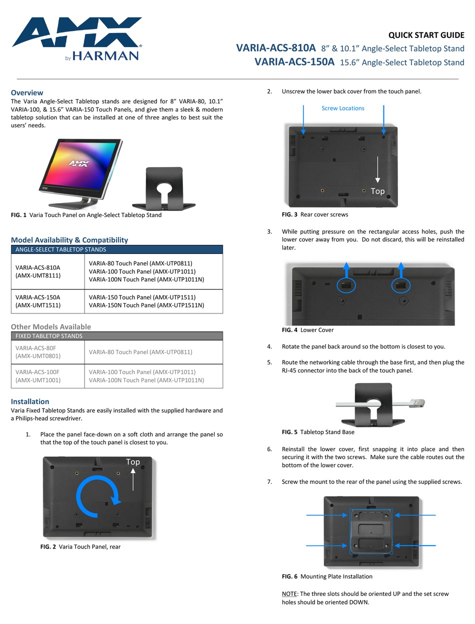 Samsung Harman Amx Varia Acs 810a Quick Start Manual Pdf Download Manualslib