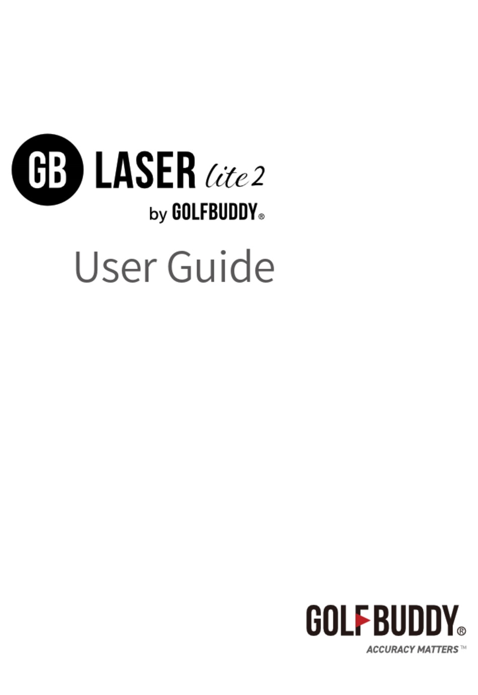 GOLF BUDDY LASERLITE 2 USER MANUAL Pdf Download ManualsLib