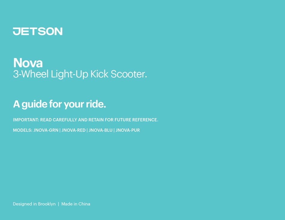 JETSON NOVA MANUAL Pdf Download ManualsLib