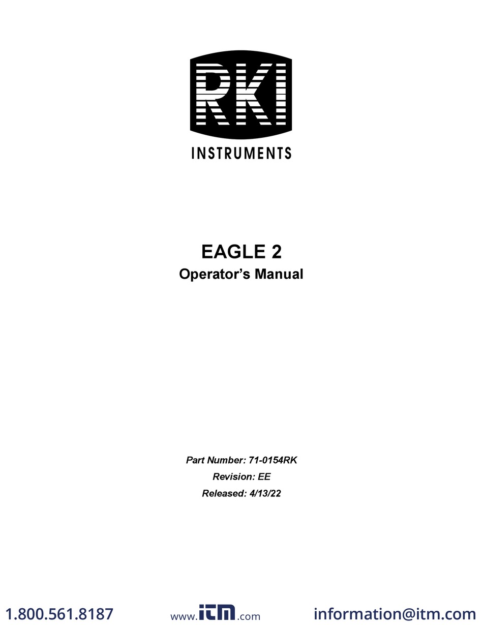 RKI INSTRUMENTS EAGLE 2 OPERATOR