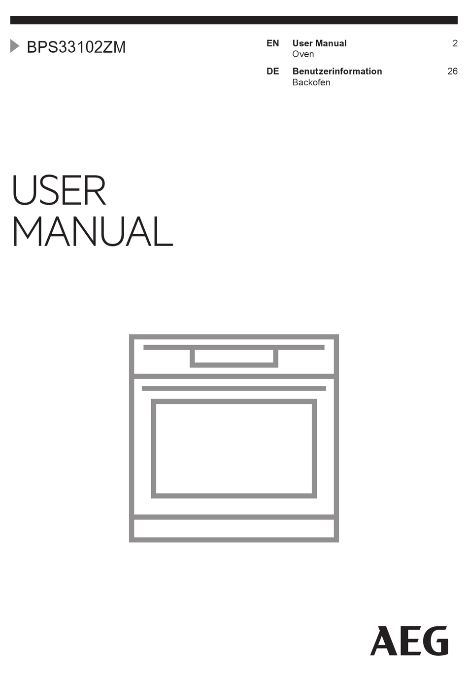 AEG BPS33102ZM USER MANUAL Pdf Download ManualsLib