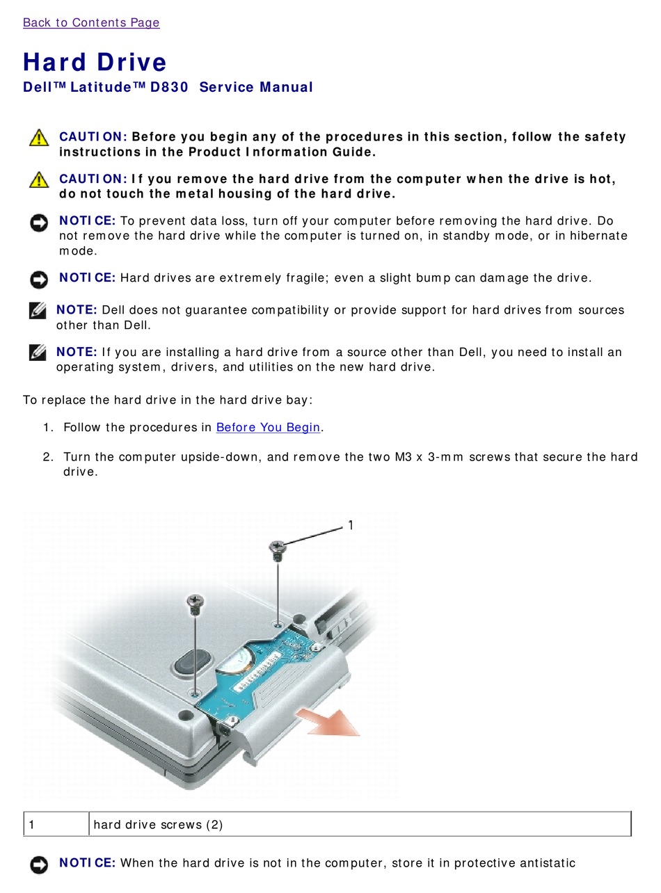 DELL LATITUDE D830 SERVICE MANUAL Pdf Download | ManualsLib