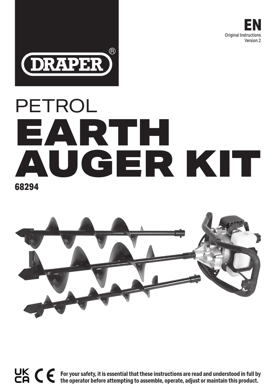 DRAPER GPAUG52B ORIGINAL INSTRUCTIONS MANUAL Pdf Download ManualsLib