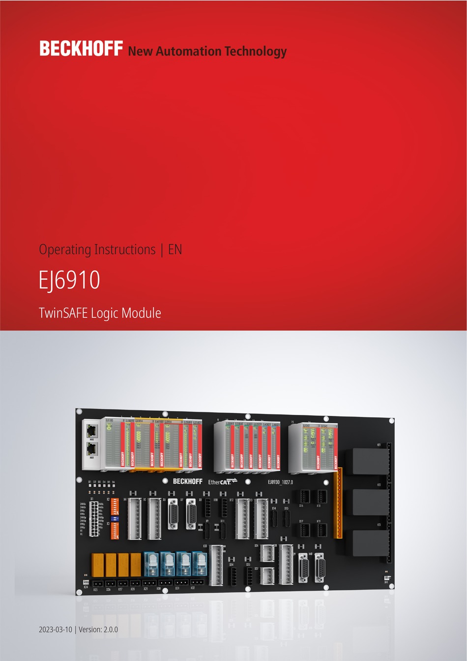 BECKHOFF EJ6910 OPERATING INSTRUCTIONS MANUAL Pdf Download | ManualsLib