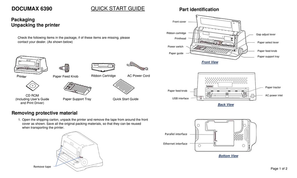 AMT DATASOUTH DOCUMAX 6390 QUICK START MANUAL Pdf Download ManualsLib