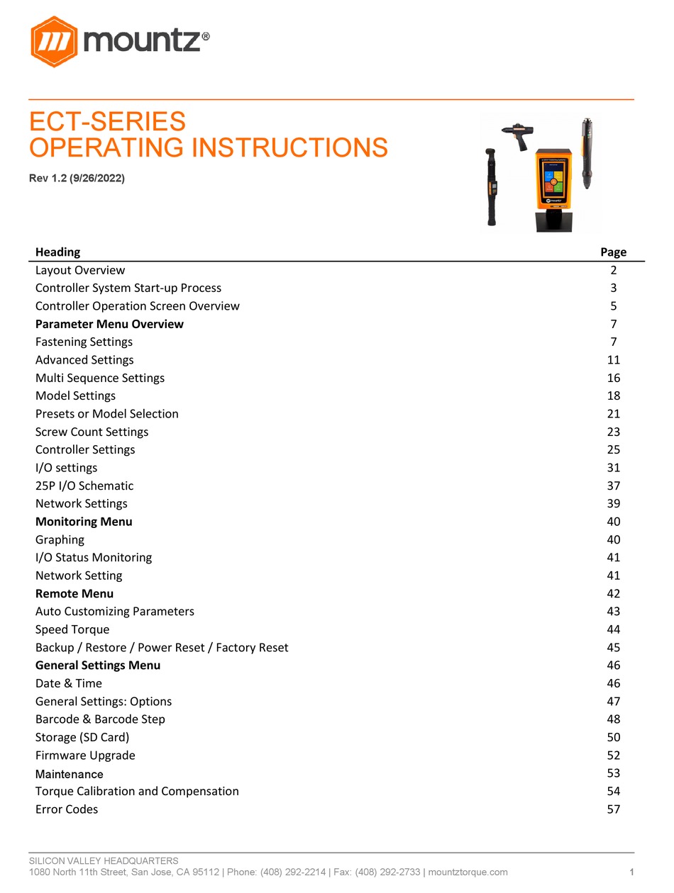 MOUNTZ ECT SERIES OPERATING INSTRUCTIONS MANUAL Pdf Download ManualsLib