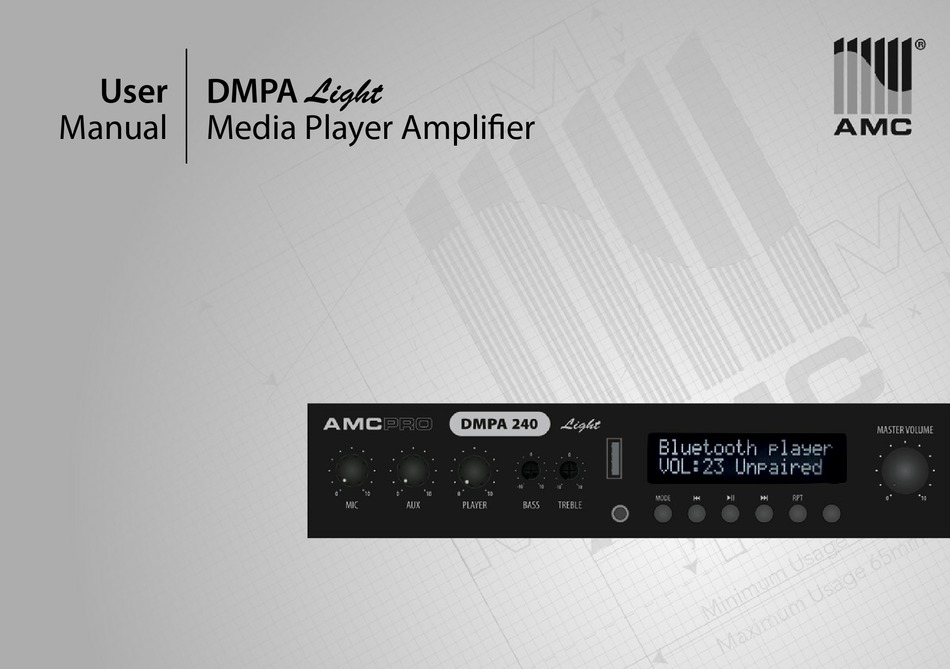 AMC DMPA LIGHT 30 USER MANUAL Pdf Download | ManualsLib