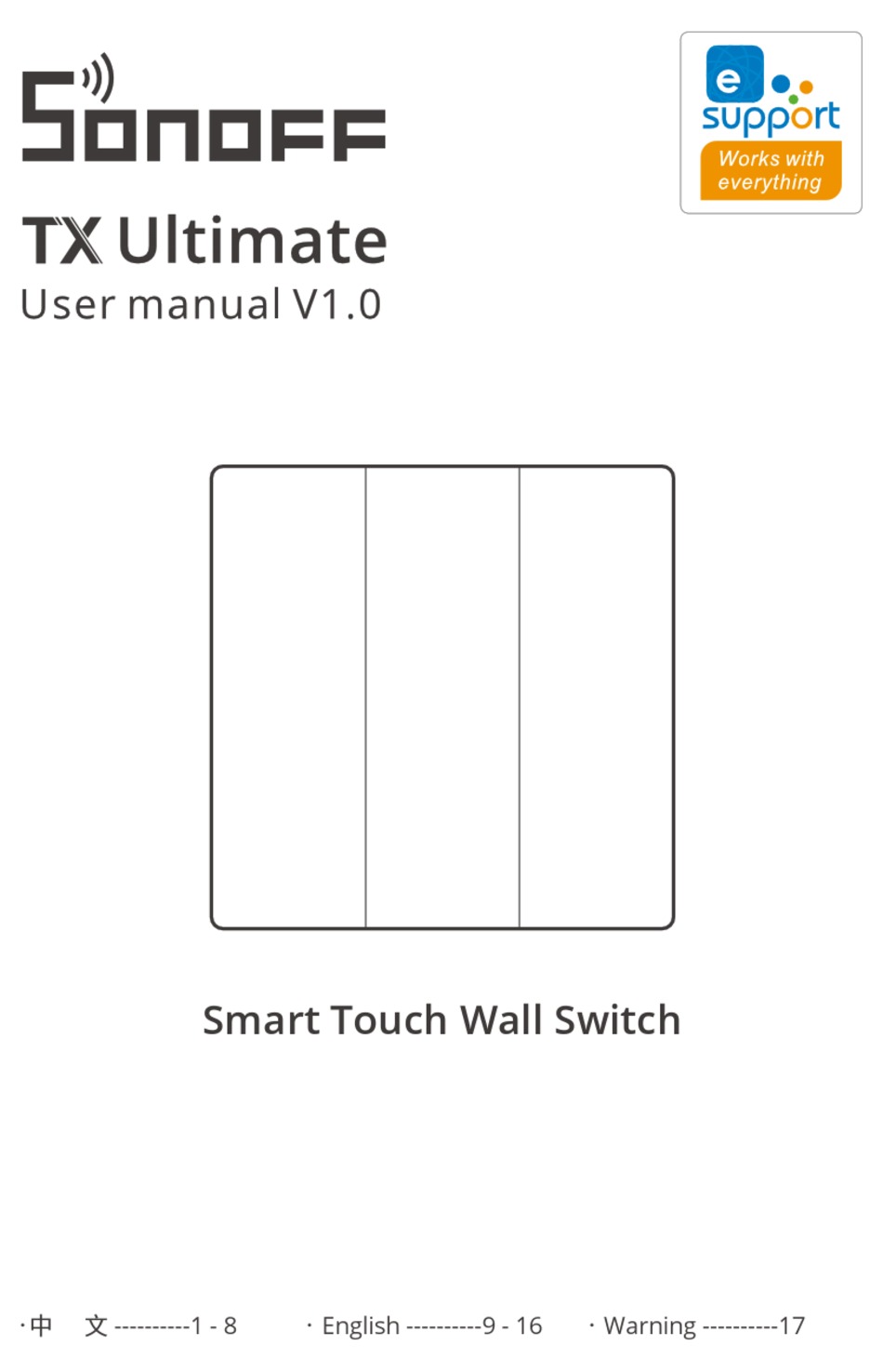 SONOFF TX ULTIMATE MANUAL Pdf Download | ManualsLib