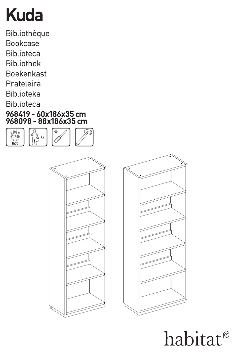 HABITAT KUDA 968419 ASSEMBLY INSTRUCTIONS MANUAL Pdf Download ManualsLib