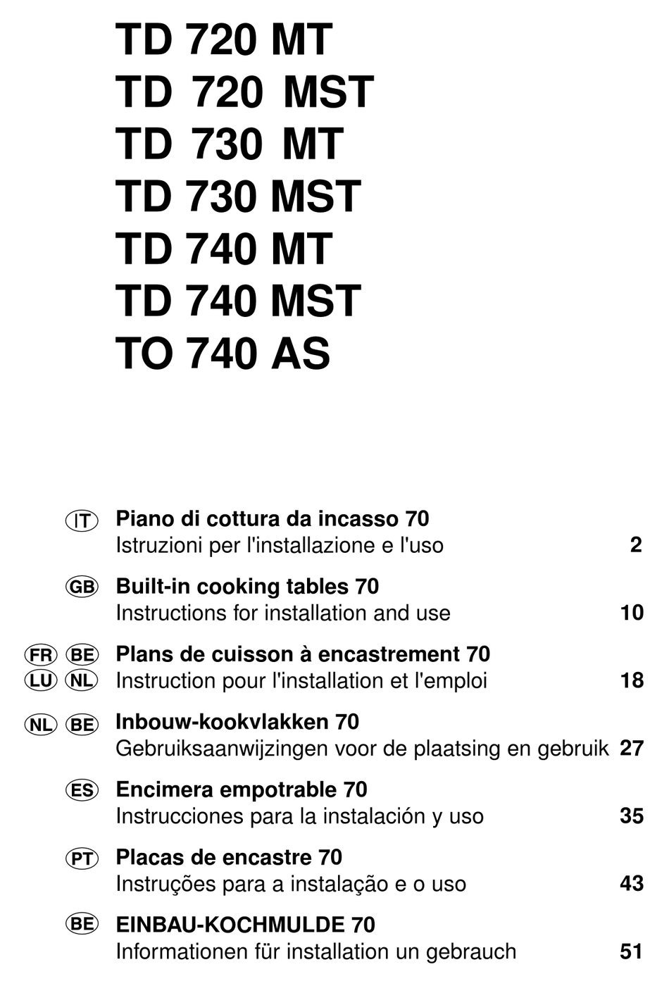 ARISTON 70 SERIES INSTRUCTIONS FOR INSTALLATION AND USE MANUAL Pdf ...