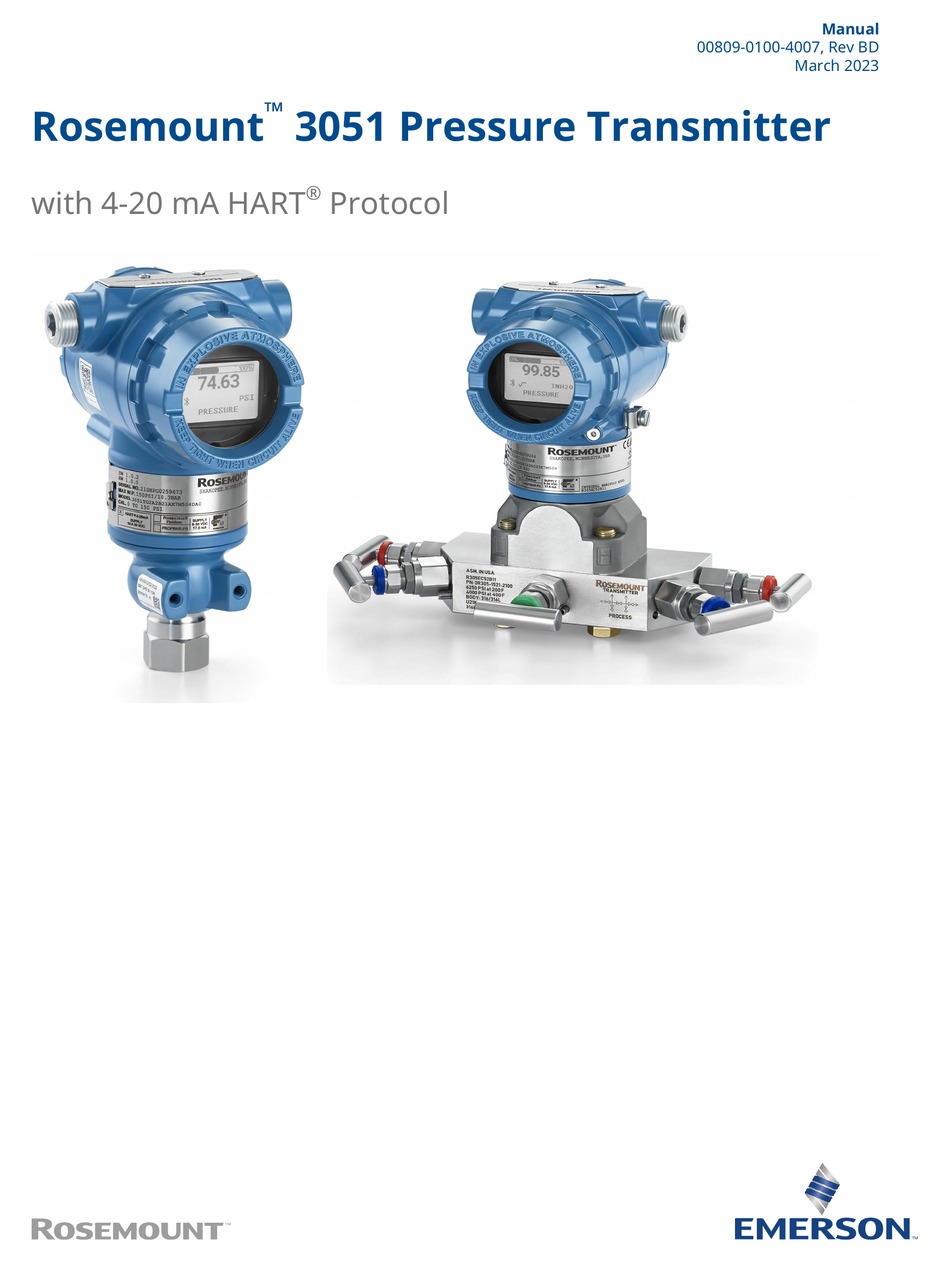 EMERSON ROSEMOUNT 3051 MANUAL Pdf Download ManualsLib