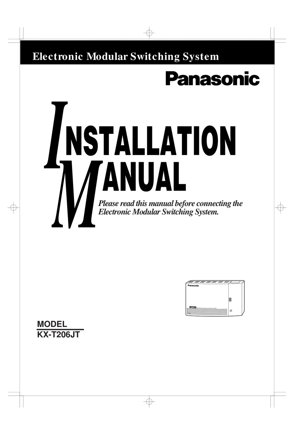 PANASONIC KXT206JT INSTALLATION MANUAL Pdf Download ManualsLib