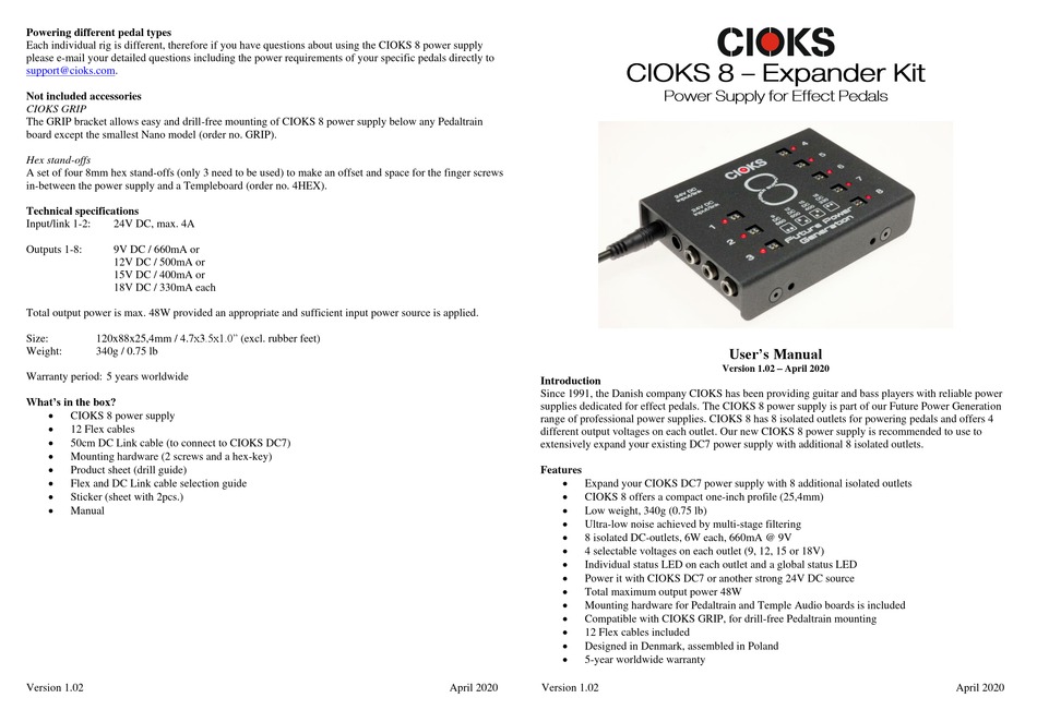 CIOKS 8 EXPANDER INSTRUCTIONS Pdf Download ManualsLib