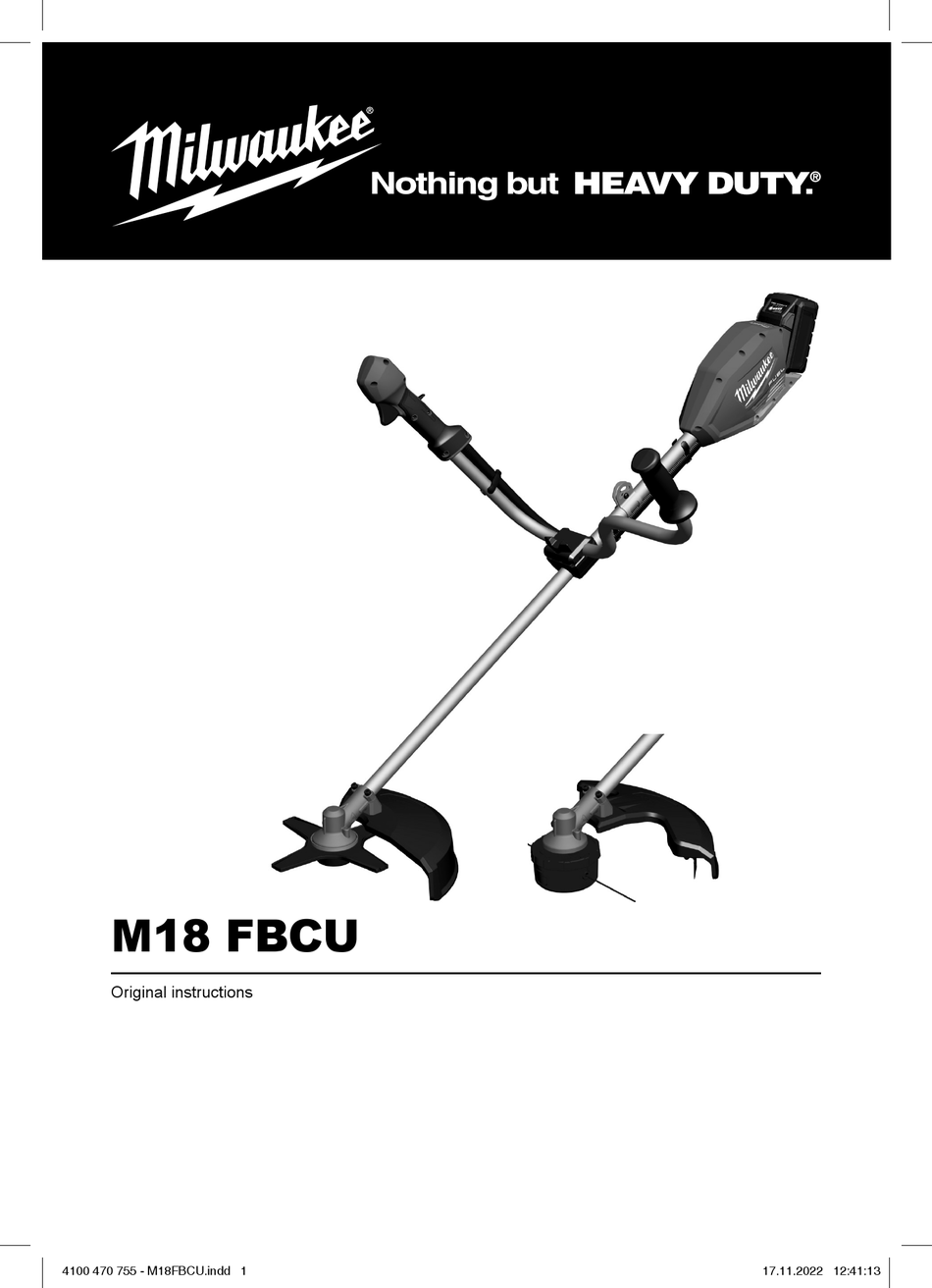 MILWAUKEE M18 FBCU ORIGINAL INSTRUCTIONS MANUAL Pdf Download ManualsLib