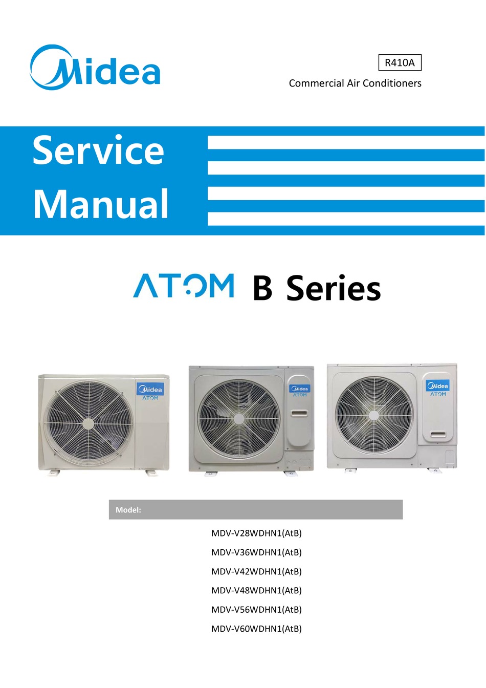 MIDEA ATOM B SERIES SERVICE MANUAL Pdf Download | ManualsLib