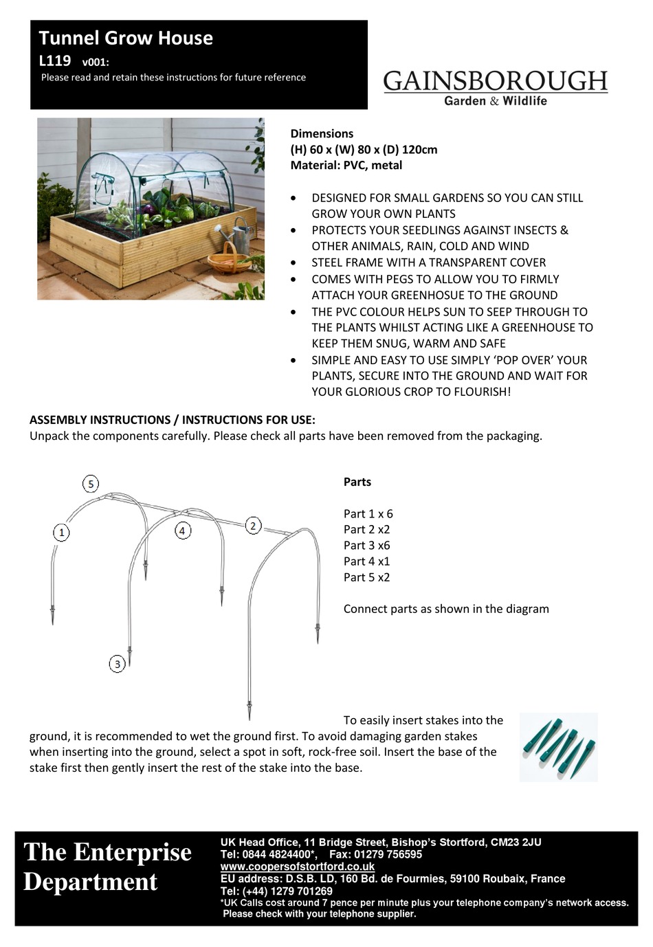 GAINSBOROUGH L119 ASSEMBLY INSTRUCTIONS Pdf Download ManualsLib