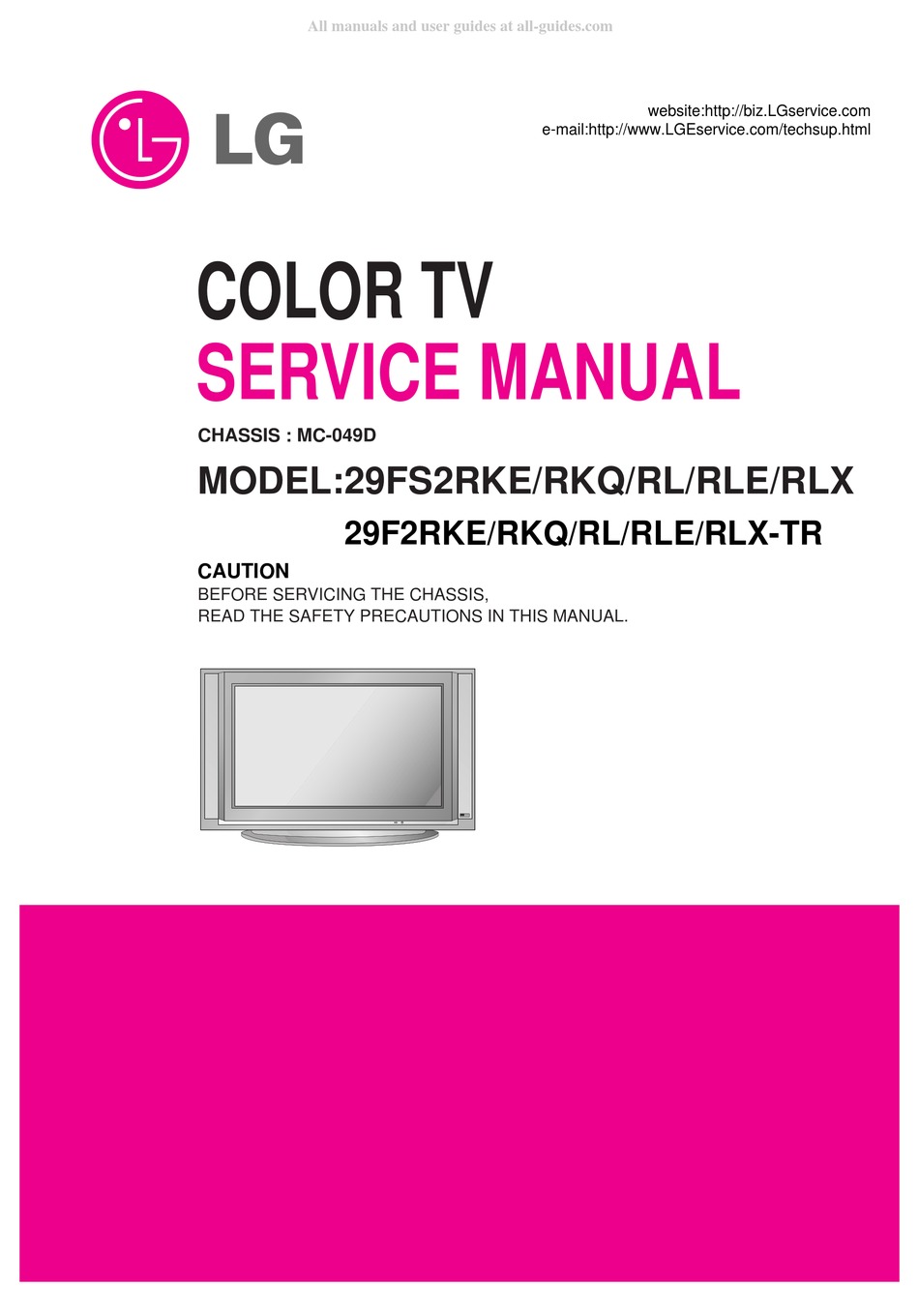 LG 29FS2RKE SERVICE MANUAL Pdf Download ManualsLib