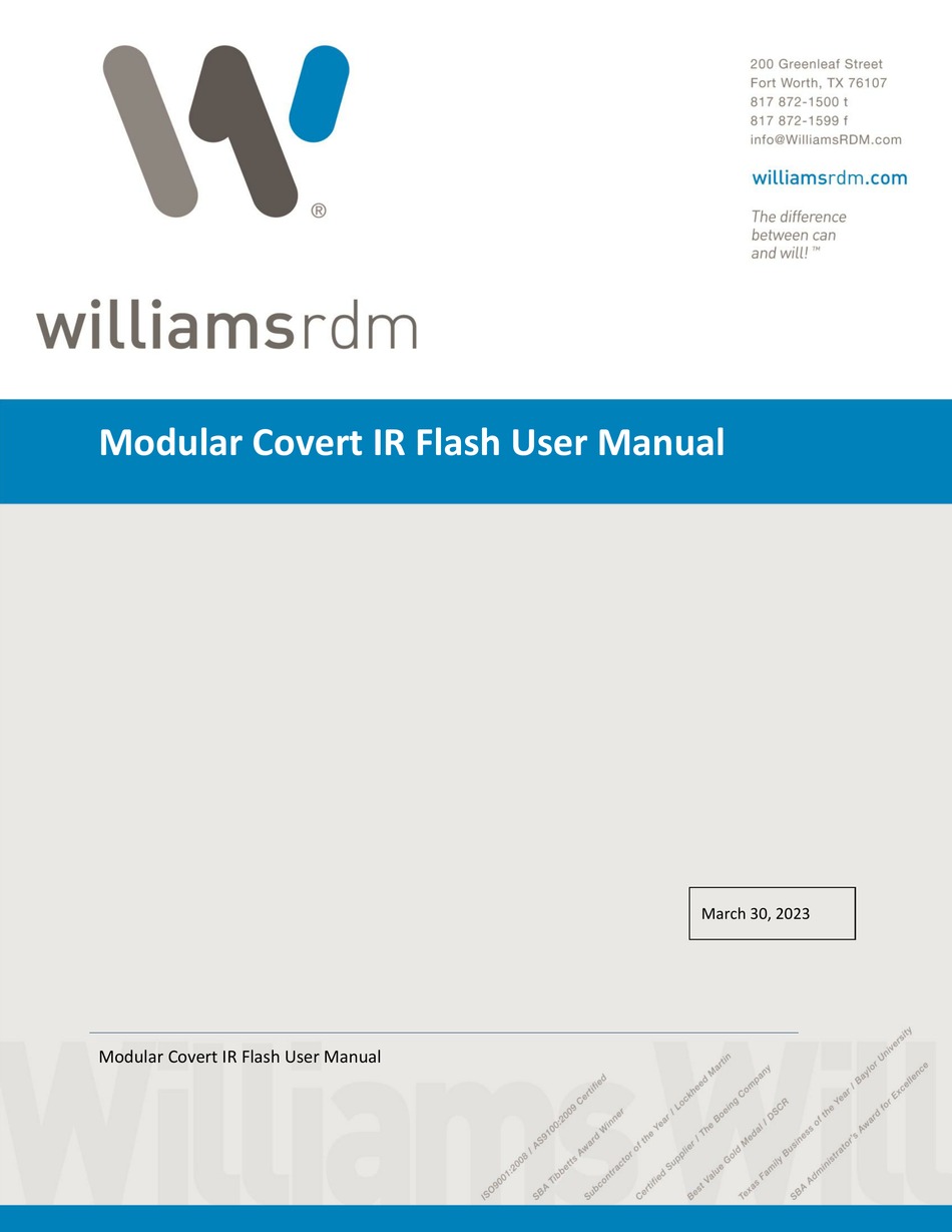 WILLIAMSRDM START USER MANUAL Pdf Download | ManualsLib