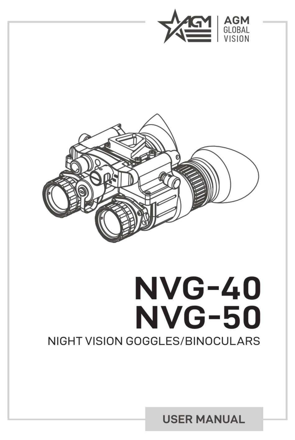 AGM GLOBAL VISION NVG40 USER MANUAL Pdf Download ManualsLib