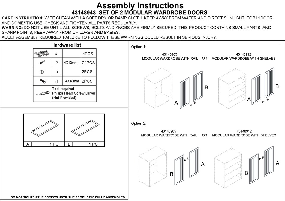 KMART 43148943 ASSEMBLY INSTRUCTIONS Pdf Download ManualsLib
