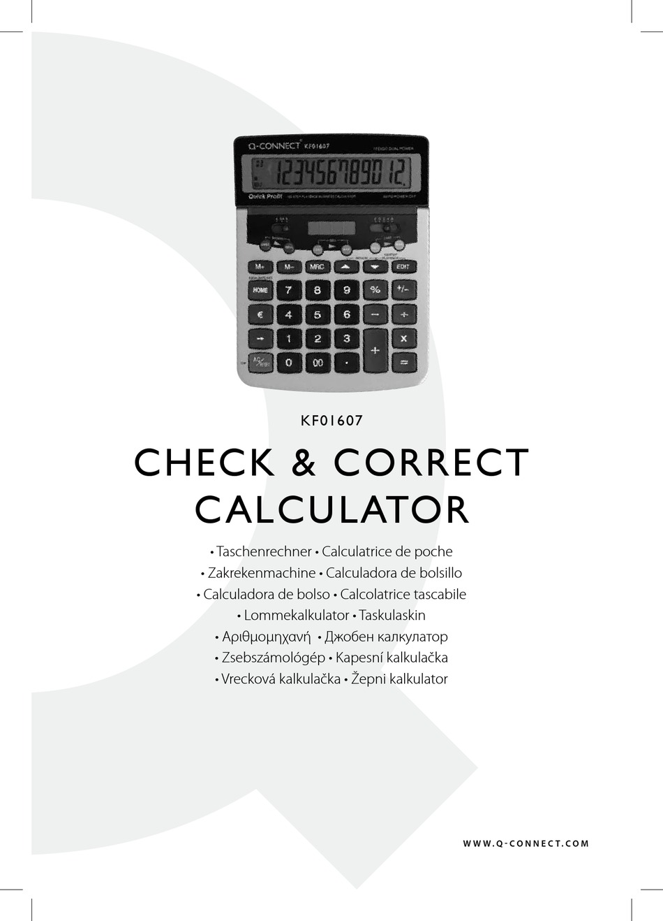 Q CONNECT KF01607 MANUAL Pdf Download ManualsLib