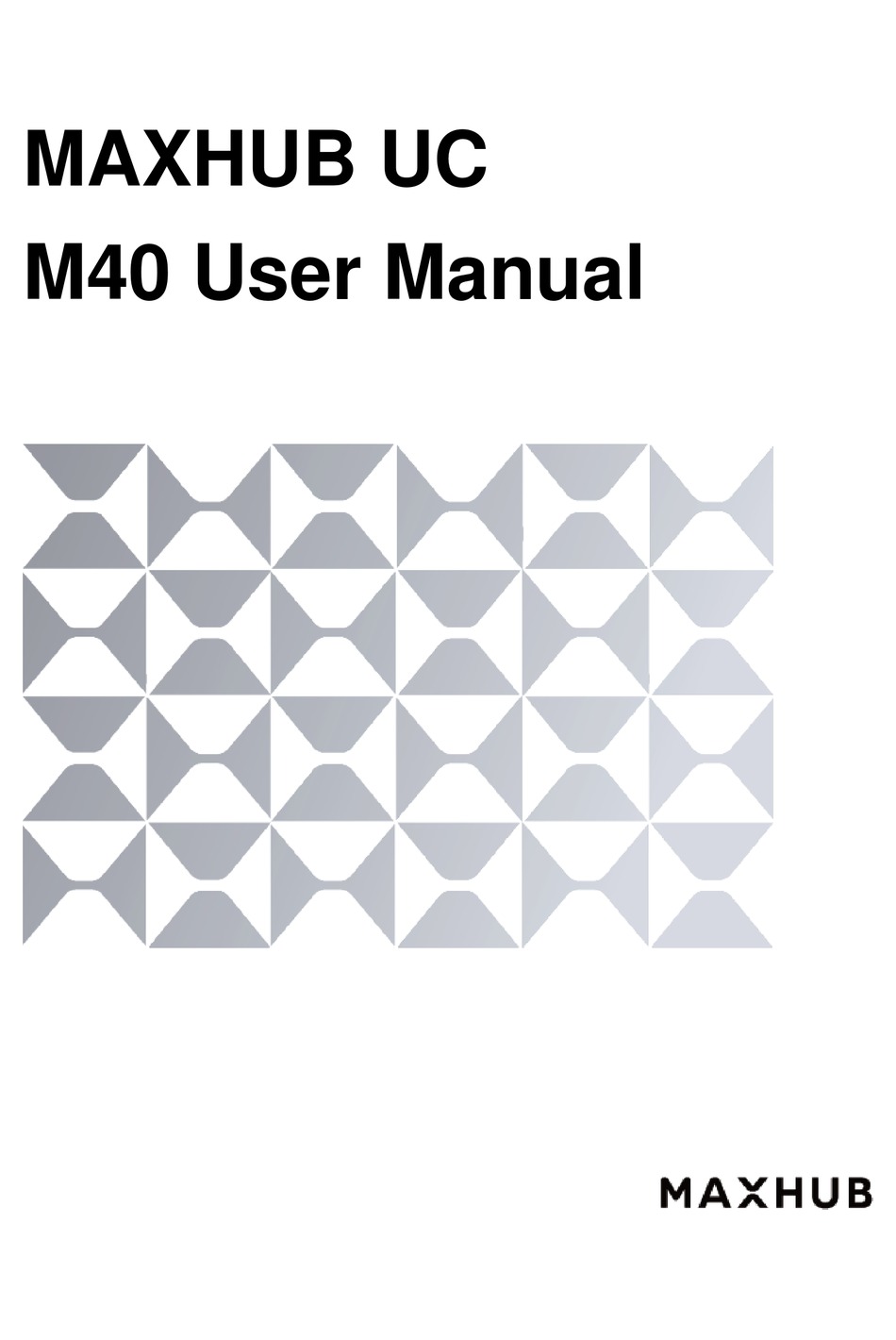 MAXHUB UC M40 USER MANUAL Pdf Download ManualsLib