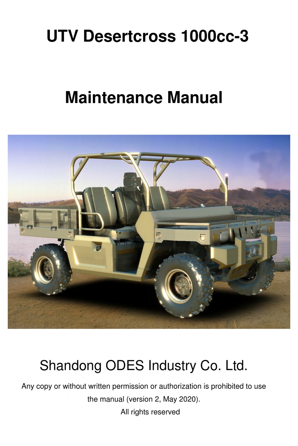 ODES UTV DESERTCROSS 1000CC3 MAINTENANCE MANUAL Pdf Download ManualsLib